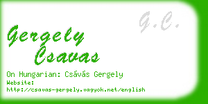 gergely csavas business card