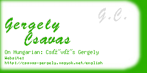 gergely csavas business card